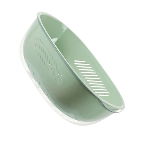 Zerodeko Double Layer Drainer Basket Strainer Vegetables Filter Vegetable Washing Basket Fruit Baskets Vegetable Basket Kitchen Colander Berry Bowl Colander Bowl Plastic Spaghetti