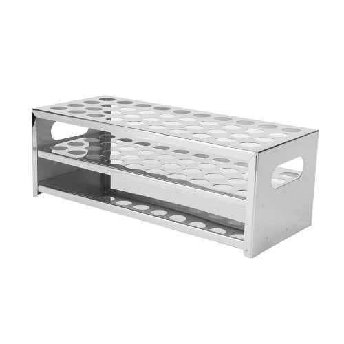 Laboratory Test Tube Rack, Test Tube Rack Holder, Stainless Steel Test Tube Rack - 40 Holes Lab Equipment, Test Tube Stand(20.5mm*40 Holes)