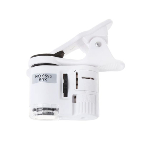 RADHAX Microscope Kit 60X Universal Phone Digital Microscope LED Magnifier Microscope Lens Adapters