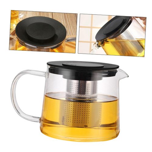 HOMSFOU 1pc Loose Leaf Tea Maker Kung Fu Teapot Tea Filters Beer Pitcher Infuser Tea Cup Teaware Glass Kettle Tea Kettle with Infuser Milk Cup Loose Leaf Tea Infuser Beer Can Insulation