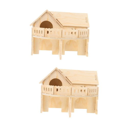 INOOMP 2pcs Hamster House Wooden Pet Nest Pet Sleeping House Hamster Wood Wooden Wooden Pet Hut Hamster Hideout House Pets Toy Hamster Nest Sleeping Nest Small Animals INOOMP 2pcs Hamster House Wooden Pet Nest Pet Sleeping House Hamster Wood Wooden Wooden Pet Hut Hamster Hideout House Pets Toy Hamster Nest Sleeping Nest Small Animals