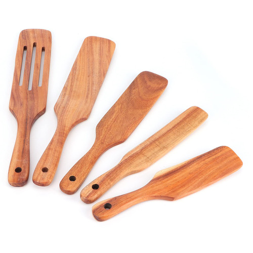 5Pcs/Set Teak Spatula, Wooden Spatula For Cooking, Long Handle Wooden Cooking Spatulas, Wood Turner And Slotted Spatula For Cooking, Kitchen Spatula Cooking Shovel Cooking Tool For Kitchen Home 5Pcs/Set Teak Spatula, Wooden Spatula For Cooking, Long Handle Wooden Cooking Spatulas, Wood Turner And Slotted Spatula For Cooking, Kitchen Spatula Cooking Shovel Cooking Tool For Kitchen Home