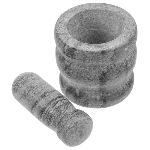 MAGICLULU Set Garlic Masher Seasoning Grinder Bowl Garlic Pounder Garlic Bowl Mortar Wooden Mortar Pestle Mortar Pestle Salsa Mini Mortar and Pestle Garlic Smasher Stone Pestle Black Pepper