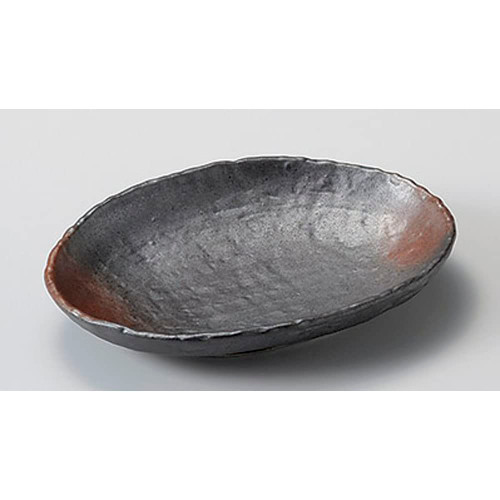 ????(Yamashita kogei) Yamasita Craft 139-7-676 Bizen Style Stone Grain 7.0 Oval Plate