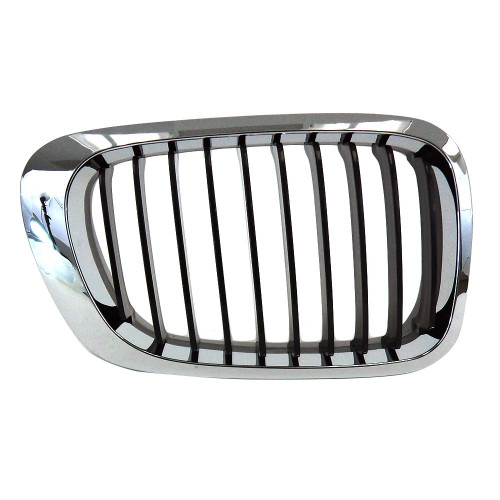 Titanium Plus Autoparts 2000-2000 Compatible With BMW 328Ci 2000-2000 323Ci 2001-2003 325Ci 2001-2003 330Ci Front Right Passenger Side Grille Grill BM1200163 Chrome Black