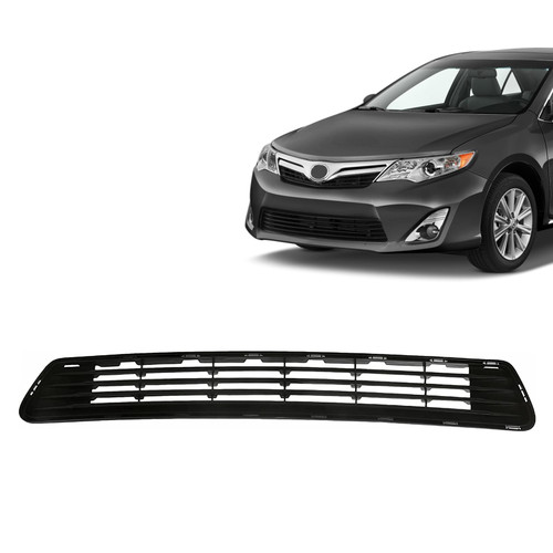 JustDrivably Replacement Parts Front Lower Bumper Grill Grille Compatible With Toyota Camry 2012 2013 2014 (L LE XLE Hybrid LE Hybrid XLE Hybrid SE)