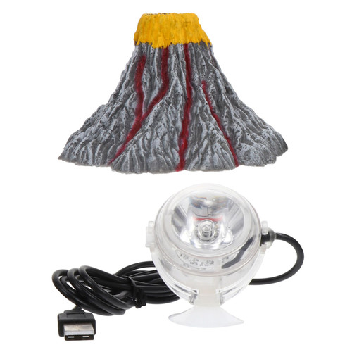 Toddmomy 1 Set Fish Tank Bubble Lamp Fish Tank Underwater Landscape Decor Air Bubble Ornaments Fish Tank Volcano Decor Led Decor Fish Tank Underwater Adornment Crafts Aquarium Resin