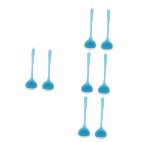 DECHOUS 8 Pcs Silicone Spoon Reusable Soup Ladle Reusable Cooking Ladle Daily Use Soup Ladle Unbreakable Soup Spoon Ladle Spoon Silicone Utensils Multifunction Gravy