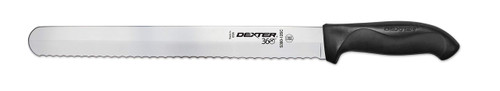 Dexter 12" Scalloped Slicer, Black Handle