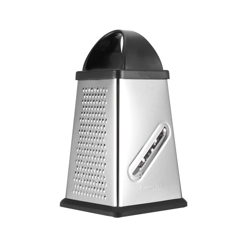 BAFAFA Cheese Grater, 4 Sided Box Grater Stainless Steel Cheese Grater Shredder Slicer for Grading Cheeses Fruits Vegetables Chocolates Peeler