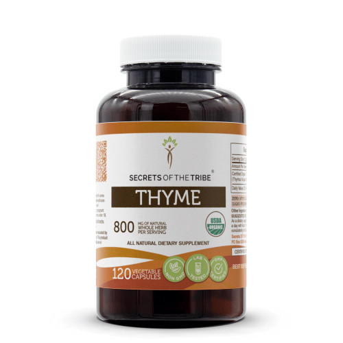 Secrets of the Tribe Thyme 120 Capsules, 800 mg, USDA Organic Thyme (Thymus Vulgaris) Dried Leaf (120 Capsules) Secrets of the Tribe Thyme 120 Capsules, 800 mg, USDA Organic Thyme (Thymus Vulgaris) Dried Leaf (120 Capsules)