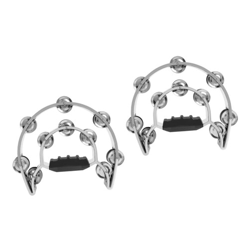 Milisten 2pcs Double Layer Hand Bell Tambourine Learning Toy Tambourine Double Row Kids Instruments Gifts Hand Tambourine tambourines for Kids Double Row Tambourine Kids Toy Music Child abs