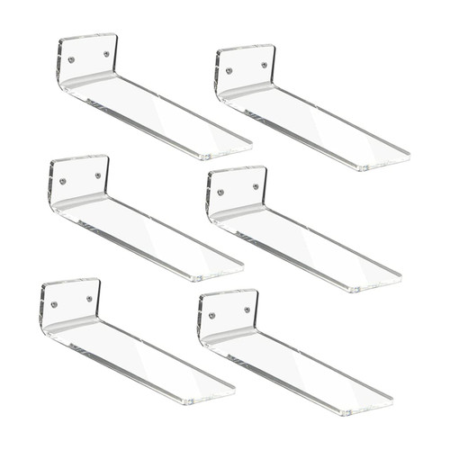 ULTECHNOVO 6pcs Sneaker Display Stand Wall Shoe Rack Display Shelves Wall Mounted Shoe Stand Floating Shelf Shoe Rack Floating Sneaker Stand Clear Shelves Collection Display Stands Acrylic