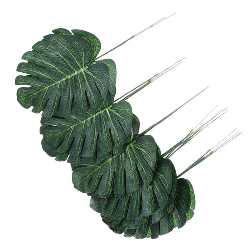 Didiseaon Tropical Palm Leaves 40 Pcs Artificial Palm Leaves Faux Monstera Leaves with Stems Small Green Floral Arrangement for Jungle Hawaiian Luau Hawaiian Party Table Decoration Didiseaon Tropical Palm Leaves 40 Pcs Artificial Palm Leaves Faux Monstera Leaves with Stems Small Green Floral Arrangement for Jungle Hawaiian Luau Hawaiian Party Table Decoration