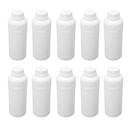 YWBL-WH Sample Liquid Storage Container, 20Pcs 600ml Plastic Lab Chemical Reagent Bottle Thickened Round HDPE Wide Mouth Sample Liquid Storage, Beakers