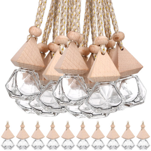 Demissle 50 Pcs Hanging Car Air Freshener Car Diffuser Bottles Empty Glass Perfume Diffuser Bottles Pendant Bulk for Essential Oils Fragrance Aromatherapy Bottle Ornament(Diamond and Triangle) Demissle 50 Pcs Hanging Car Air Freshener Car Diffuser Bottles Empty Glass Perfume Diffuser Bottles Pendant Bulk for Essential Oils Fragrance Aromatherapy Bottle Ornament(Diamond and Triangle)