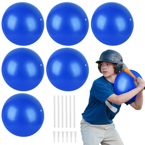 Connection Ball For Baseball, 12Pack Connection Ball 9 inch Baseball Inflatable Softball Batting Pitching Trainer Practice Improve Arm Action Perfect for Pilates Exercise Sport Indoor Yoga, Blue