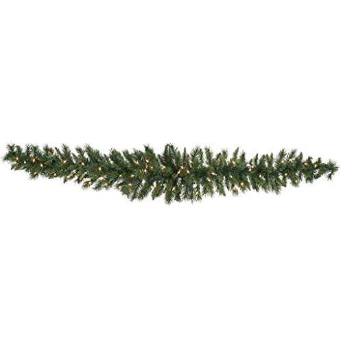 Vickerman Pre-Lit Imperial Pine Garland with 50 Clear Dura-Lit Lights, 6-Feet, Green