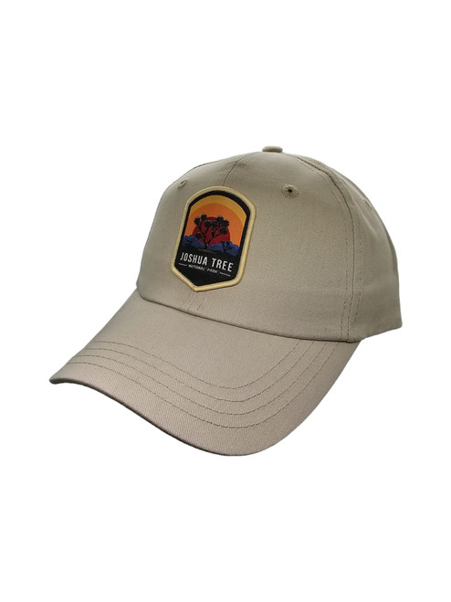 Joshua Tree Hat with National Park Woven Patch (Khaki)