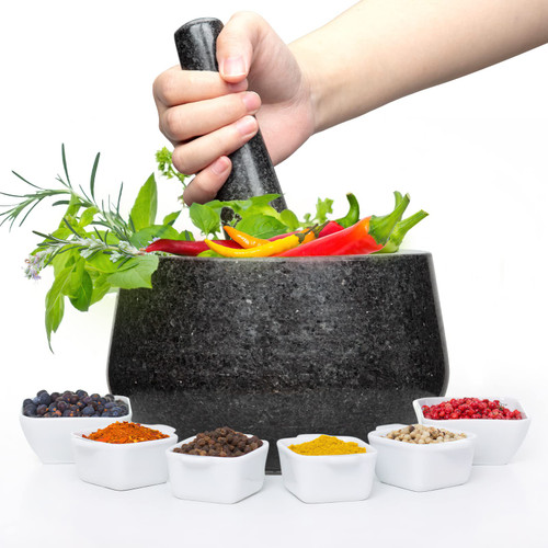 Mortar and Pestle Stone, 4 Cups Pestle and Mortar Set for Herb Grinder Garlic Masher, Spice Crusher Bowl Guacamole Mortar and Pestle Mortar and Pestle Stone, 4 Cups Pestle and Mortar Set for Herb Grinder Garlic Masher, Spice Crusher Bowl Guacamole Mortar and Pestle