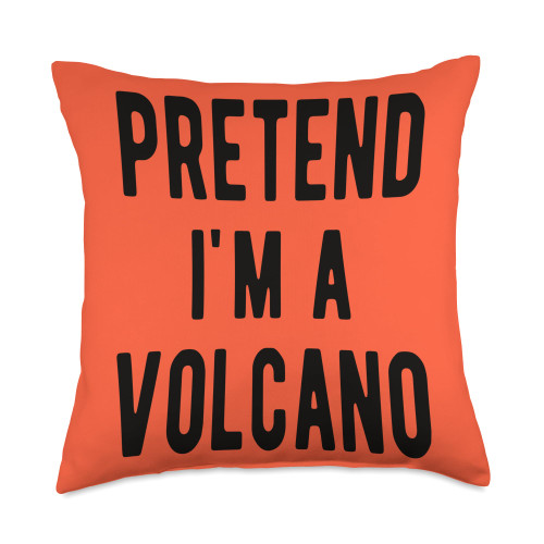 Volcano Costumes Pretend im a Volcano Pretend im Kids Boys Volcano Costume Throw Pillow, 18x18, Multicolor