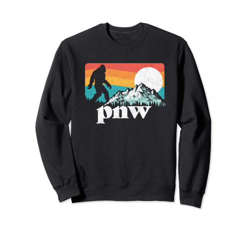 PNW - Pacific Northwest Bigfoot Mountains Sweatshirt