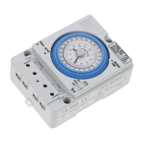 DOITOOL Mechanical Light Timer Outlet Timer 12 Hour Timer Distiller Timers for Electrical Outlets Heater Timer Outdoor Clock Time Electronic Timer White
