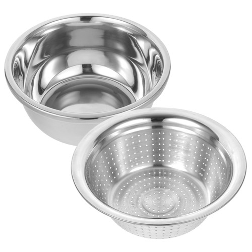 MUCKLILY Vegetable Basket Filter Strainer Draining Basket Metal Colander Stainless Steel Vegetable Drain Basket Fruit Drain Basket Washing Storage Holder Kitchen Basket Mesh Set MUCKLILY Vegetable Basket Filter Strainer Draining Basket Metal Colander Stainless Steel Vegetable Drain Basket Fruit Drain Basket Washing Storage Holder Kitchen Basket Mesh Set