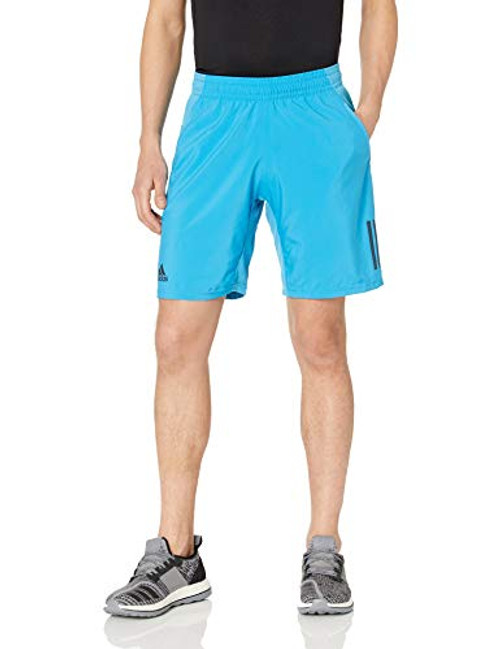adidas Men's Club 3-Stripes Shorts, Shock Cyan/Black, Medium adidas Men's Club 3-Stripes Shorts, Shock Cyan/Black, Medium