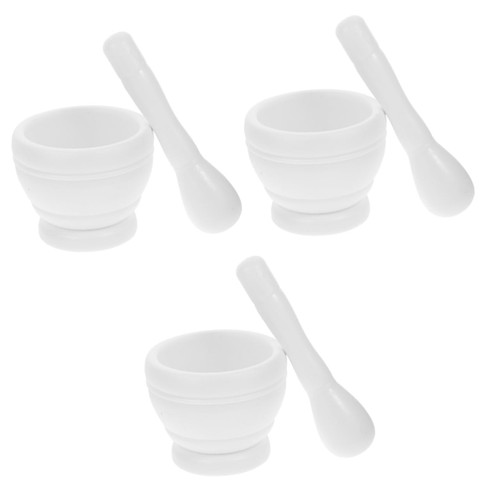 MAGICLULU 3 Sets Garlic Masher Spices Grinding Bowl Garlic Crusher Pestle and Mortar Pestle for Kitchen Household Grinding Bowl Spices Mortar White Pressed Garlic Plastic MAGICLULU 3 Sets Garlic Masher Spices Grinding Bowl Garlic Crusher Pestle and Mortar Pestle for Kitchen Household Grinding Bowl Spices Mortar White Pressed Garlic Plastic