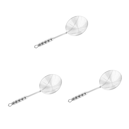 3pcs Filter Ladle Strainer Colander Spoon Spaetzle Chips Skimmer Food Pasta Spoon Asian Spoons Meat Skimmer Wire Mesh Colander Stainless Steel Colander Steel Wire Hot Pot Splitter