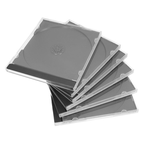 Cabilock 6pcs CD Disc Case Plastic Display Case DVD Storage Box Clear CD Cases Disc Storage Box Single Case Single Clear Case DVD Case Plastic CD Case CD Organizer Clamshell Bracket Box
