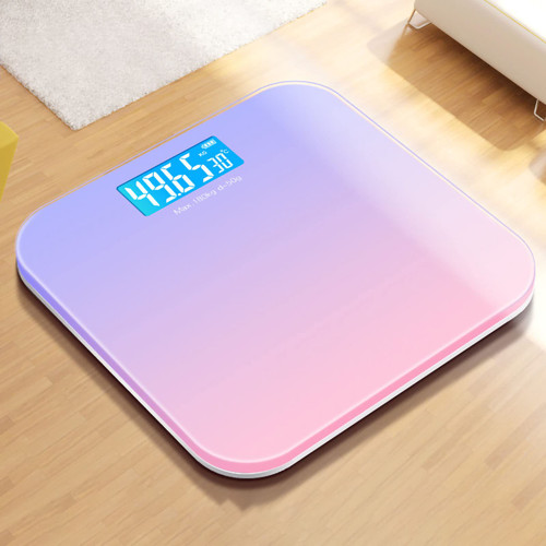Weight Scales Bathroom, Smart Scale for Body Weight Accurate Measurement, Tempered Glass Digital Bathroom Scale, Weight Scale for Home(LCD Gradient Purple)