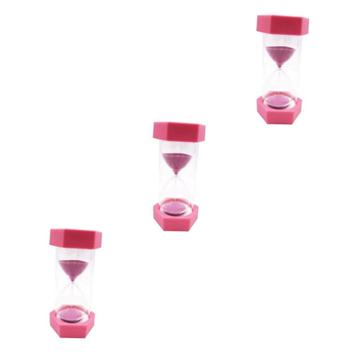 Zerodeko 3pcs Sand Egg Timer Small Sand Timer Sand Clock 1 Minute Sand Timers Hourglass Sand Timer for Kids 3 Minute Sand Timer Sand Glass Timer 5 Minute Sand Timer Gift Child Hexagon