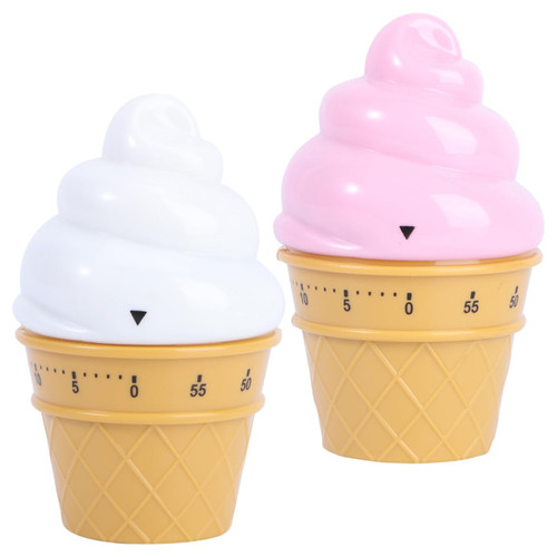 Ciieeo 6 Pcs Ice Cream Timer Kitchen Alarm Timer Clock for Kids Kid Tools Timers for Kids Cartoon Countdown Timer Cooking Timers Mechanical Timer Home Tools Reminder Plastic Manual Child