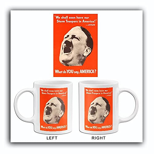 Storm Troopers In America - Hitler - 1942 - World War II - Propaganda Mug