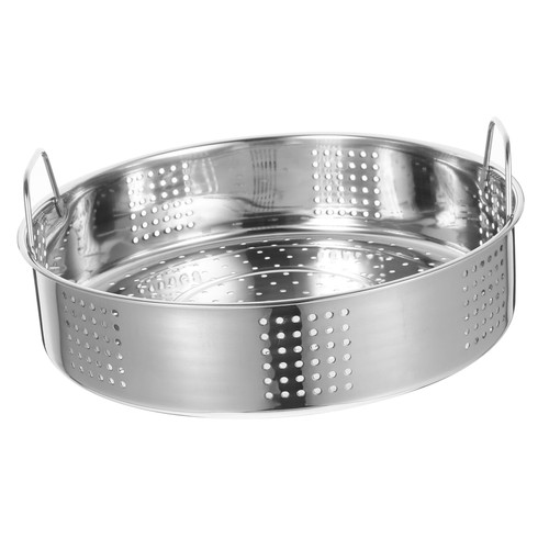 BESTOYARD 3pcs Metal Steamer Chinese Steamer Basket Kitchen Trivet Mat Steaming Basket Steamer Stand Dumpling Pot Steamer Bun Steamer Food Steamer Basket Cooking Utensils Stainless Steel