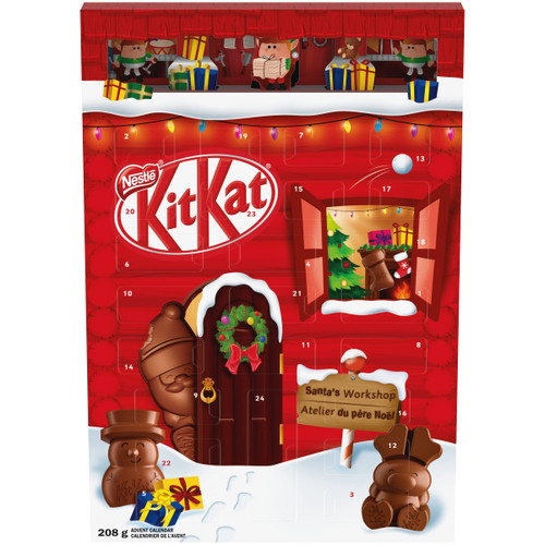 Nestle KitKat Christmas Holiday Chocolate Advent Calendar, 208g/7.3 oz. Box