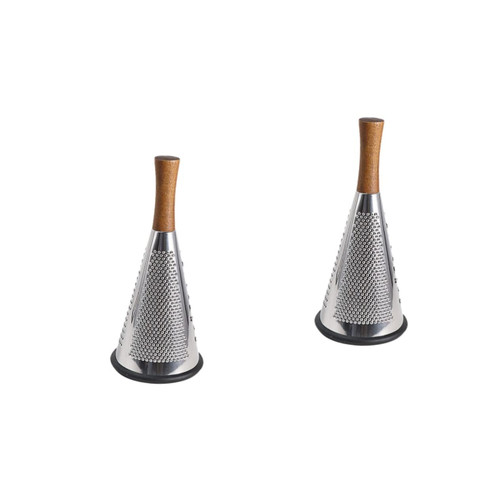 GANAZONO 2pcs Kitchen Grater Fruit Grater Household Cheese Grater Cheese Grating Tool Stainless Steel Grater Cheese Slicer Kitchen Slicer Sturdy Cheese Grater Wood Vertical Stripper