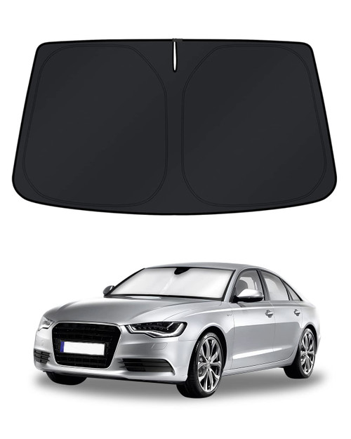 KUST Windshield Sun Shade for Audi A6 Accessories 2019-2024 Window Shade Sun Visor Cover Foldable Blocks UV Rays Keep Your Car Cooler KUST Windshield Sun Shade for Audi A6 Accessories 2019-2024 Window Shade Sun Visor Cover Foldable Blocks UV Rays Keep Your Car Cooler
