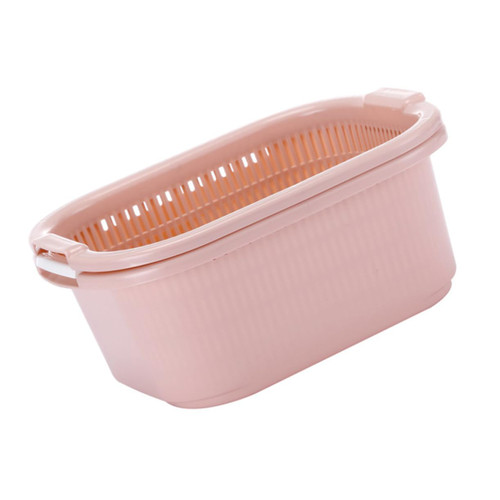 NOLITOY 1 Set Double Layer Vegetable Basin Filter for Sink Spaghetti Drain Basin Food Strainer Basket Over Sink Strainer Vegetable Strainer Basket Sink Colander Strainer Wash Basin Mesh Pp