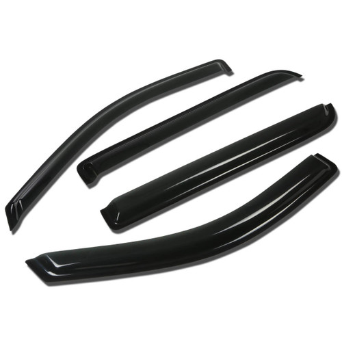 Compatible with Ford F-150 Super Crew Cab 4pcs Tape-On Window Visor Deflector Rain Guard