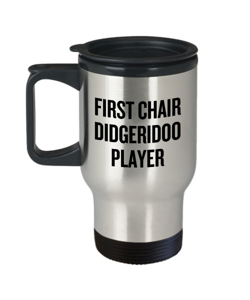 Didgeridoo Travel Mug - Finny Didgeridoo Gift Idea - Didgeridoo Player Present - First Chair Didgeridoo Player