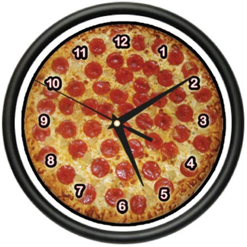 Pizza Wall Clock Place Kitchen Decor Italian Food Art