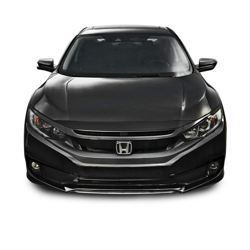 SlickMod Chrome Delete Blackout Vinyl Overlay for 2016-2021 Honda Civic Front Grill Trim (Gloss Black)