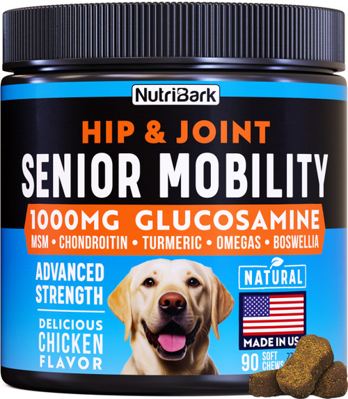 Senior Dog Joint Supplement -1000mg Glucosamine for Dogs -Advanced Hip & Joint Support Chews w/Glucosamine, Chondroitin, MSM, Turmeric & Omega 3 for Pain & Inflammation Relief, Improved Mobility Senior Dog Joint Supplement -1000mg Glucosamine for Dogs -Advanced Hip & Joint Support Chews w/Glucosamine, Chondroitin, MSM, Turmeric & Omega 3 for Pain & Inflammation Relief, Improved Mobility