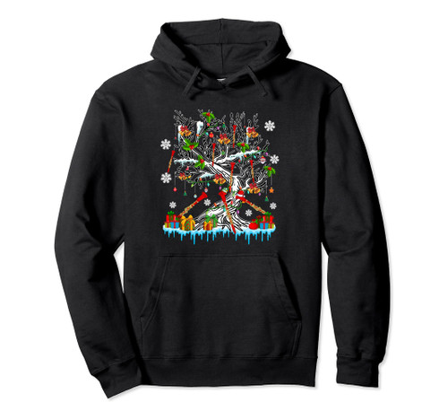 Xmas Squad Santa Reindeer Elf Oboes On Christmas Tree Pullover Hoodie Xmas Squad Santa Reindeer Elf Oboes On Christmas Tree Pullover Hoodie