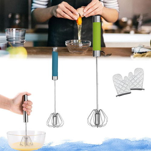 Stainless Steel Semi-Automatic Whisk, Stainless Steel Whisk Egg Beater automatic Kitchen Mixer, Hand Push Rotary Whisk Blender, Kitchen Egg Milk Mixer Stirrer for Blending (10+14in) Stainless Steel Semi-Automatic Whisk, Stainless Steel Whisk Egg Beater automatic Kitchen Mixer, Hand Push Rotary Whisk Blender, Kitchen Egg Milk Mixer Stirrer for Blending (10+14in)