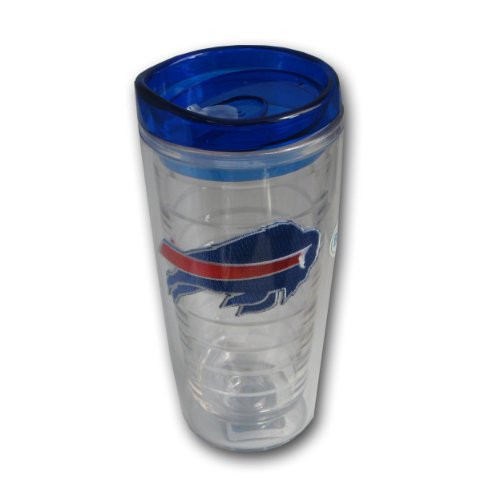 NFL Buffalo Bills Soft Touch 16 Ounce Tumbler, Blue Lid