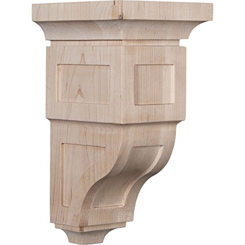Ekena Millwork CORW06X06X12RYMA Wood Corbel, 6"W x 6 3/4"D x 12"H, Maple